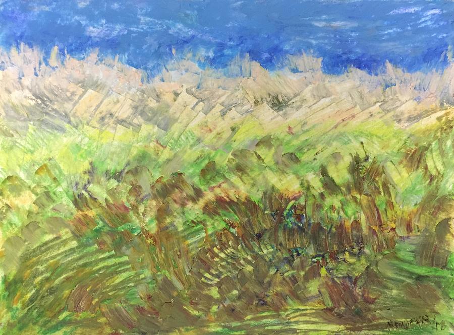 Windy fields #1 Painting by Norma Duch
