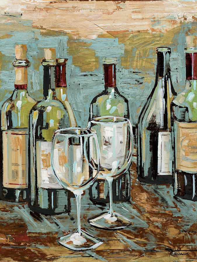 Wine Painting - Wine II #1 by Heather A. French-roussia