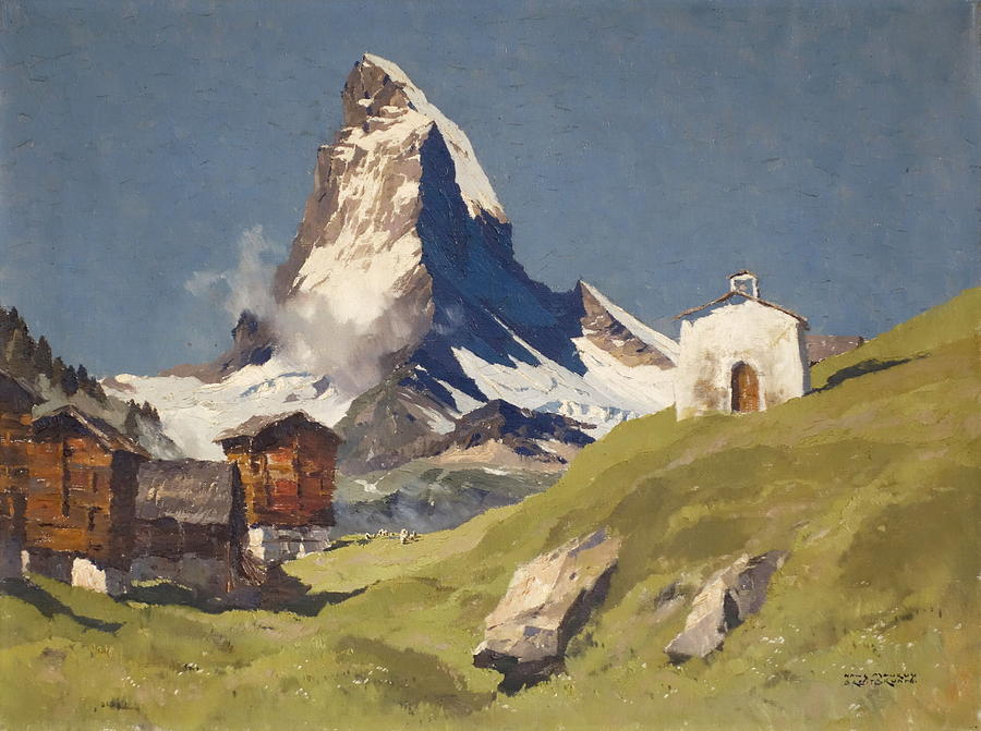 Winkelmatten Matterhorn #1 Painting by MotionAge Designs