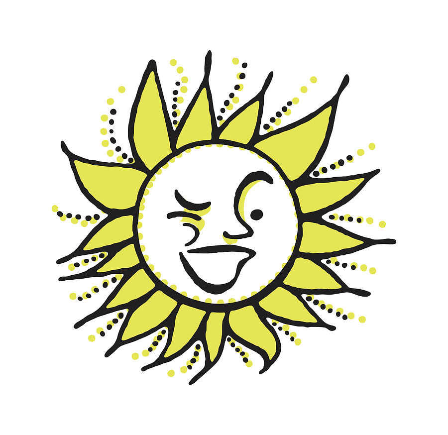 Summer Drawing - Winking Sun #1 by CSA Images