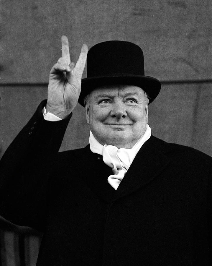 Hat Photograph - Winston Churchill #2 by Alfred Eisenstaedt