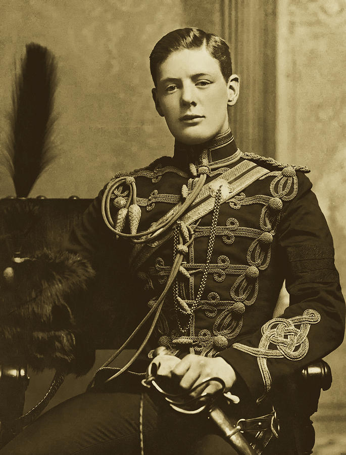 Winston Churchill In The Dress Uniform Of The Queens Own Hussar #1 Photograph by Mountain Dreams