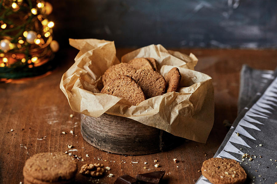 Winter Cookies With Walnuts #1 Photograph by Natasa Dangubic