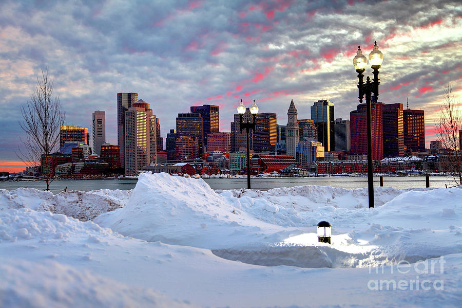 Winter in Boston's Beacon Hill neighborhood by Denis Tangney Jr