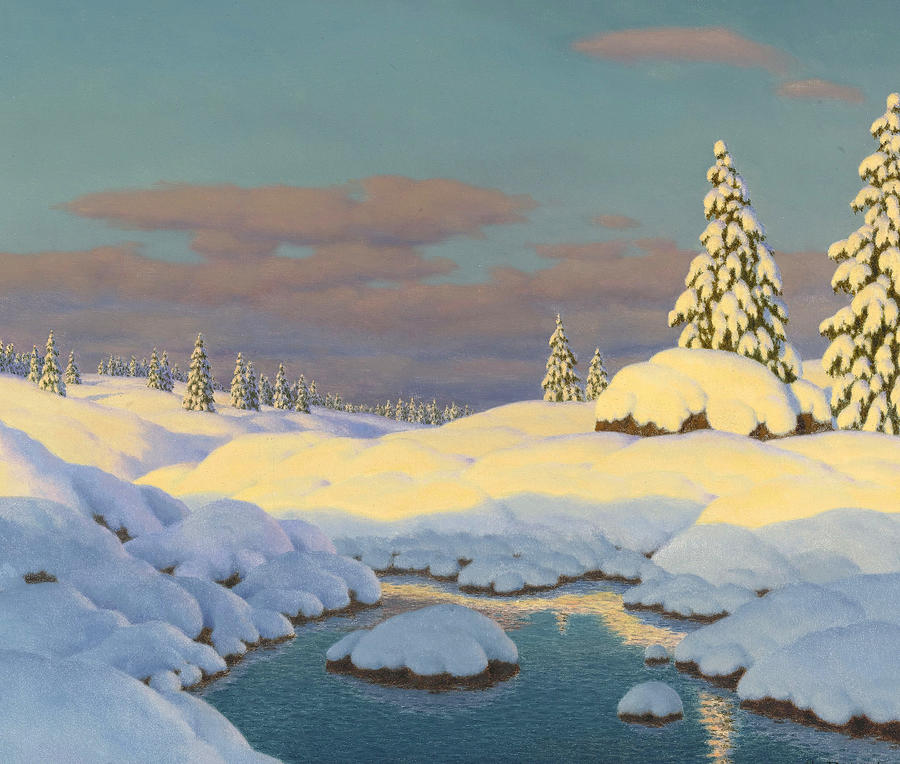 Ivan Fedorovich Choultse Painting - Winter Landscape #1 by Ivan Fedorovich Choultse