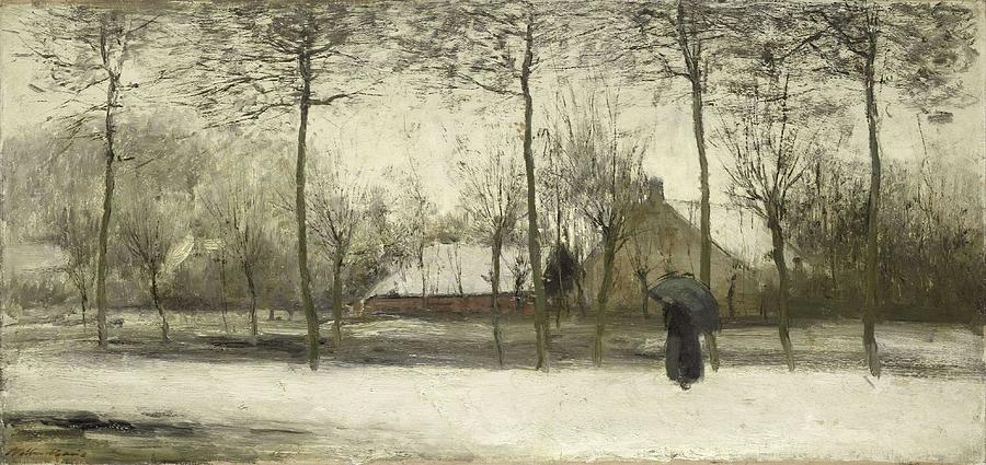 Winter landscape. #1 Painting by Willem Maris