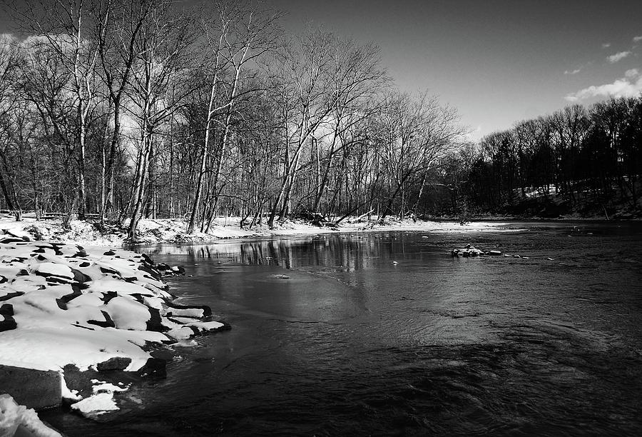 Winter On Neshaminy Creek #1 Photograph by James DeFazio