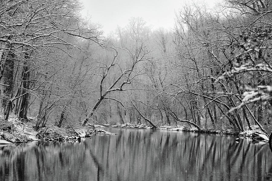 Winter on the Wissahickon Creek #1 Photograph by Bill Cannon