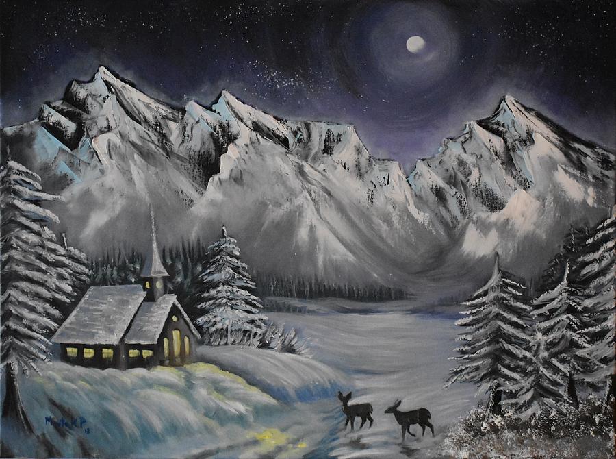Winter Scenery #1 Painting by Marta Pawlowski