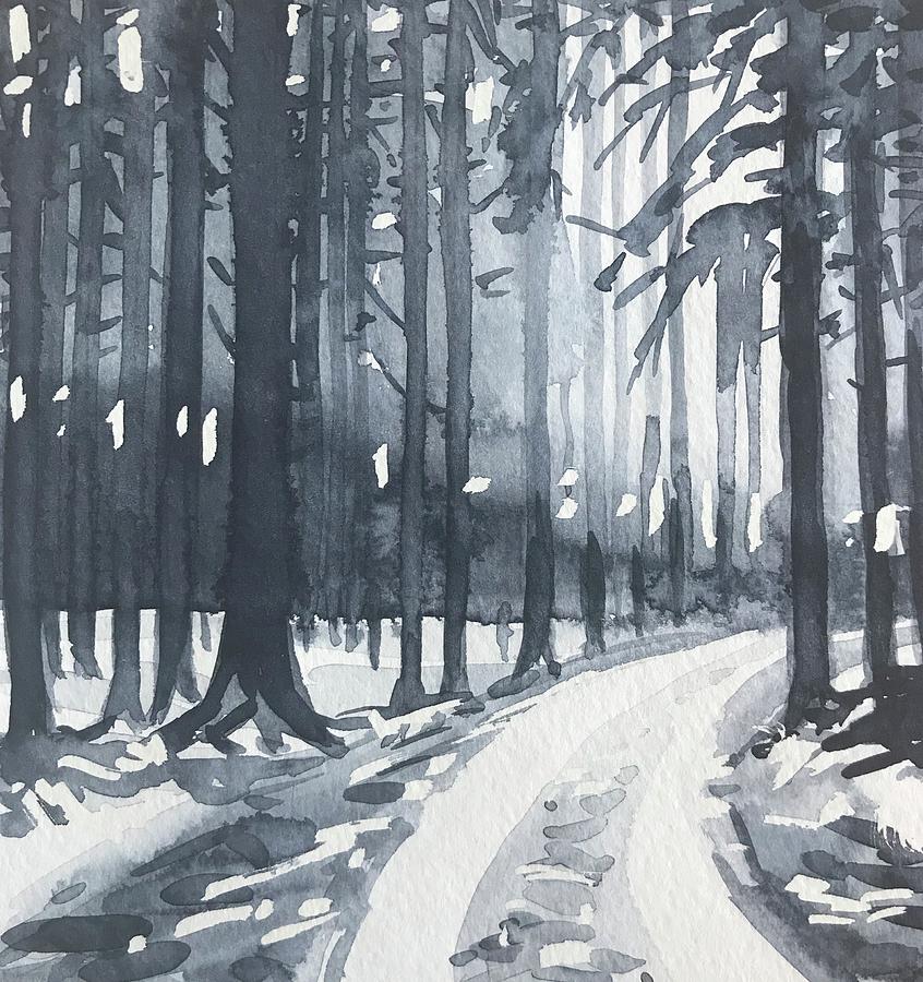 Trees Painting - Winter Trees by Luisa Millicent