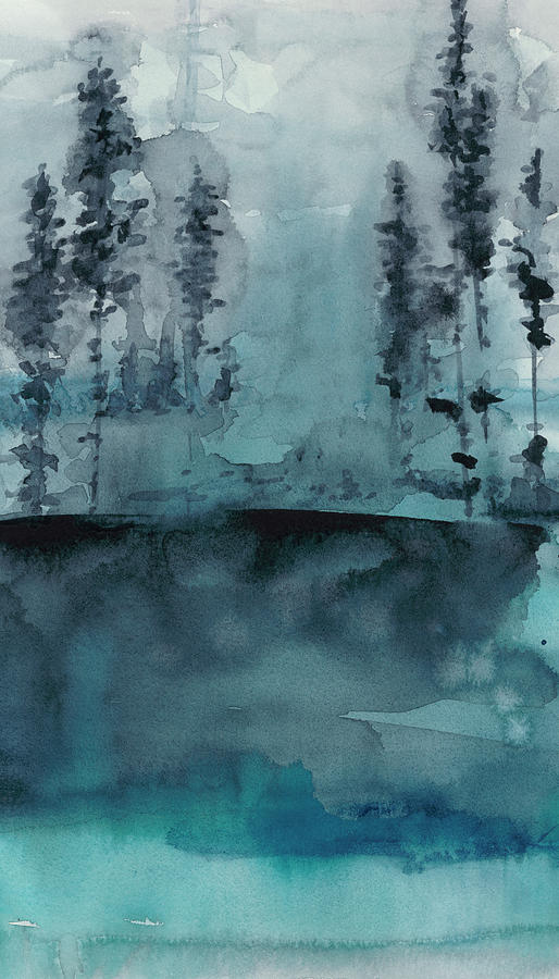 Winter Woods I #1 Painting by Chariklia Zarris