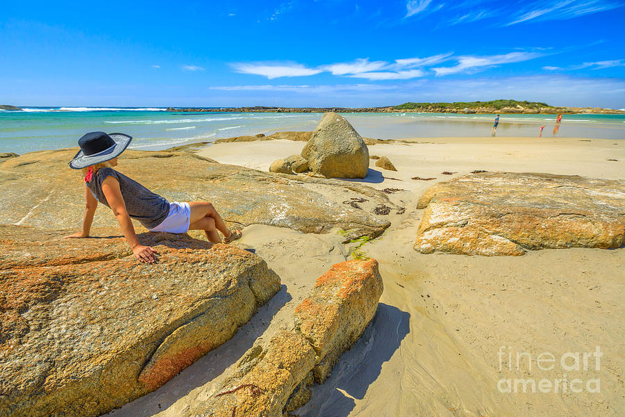 Woman at Madfish Bay Australia #1 Photograph by Benny Marty