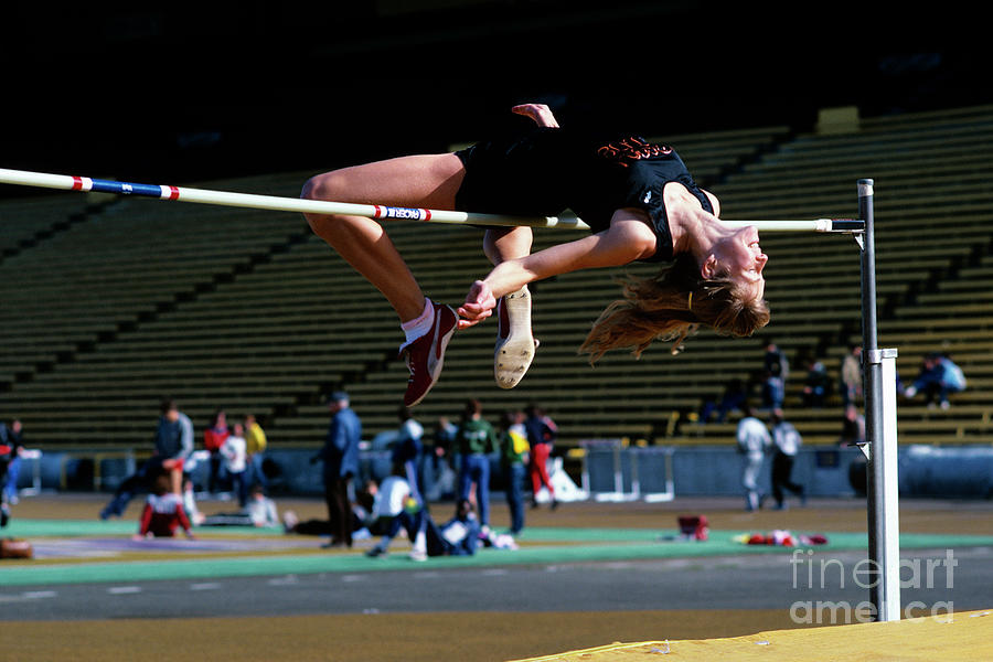 Woman High Jumper  #1 Photograph by Jim Corwin