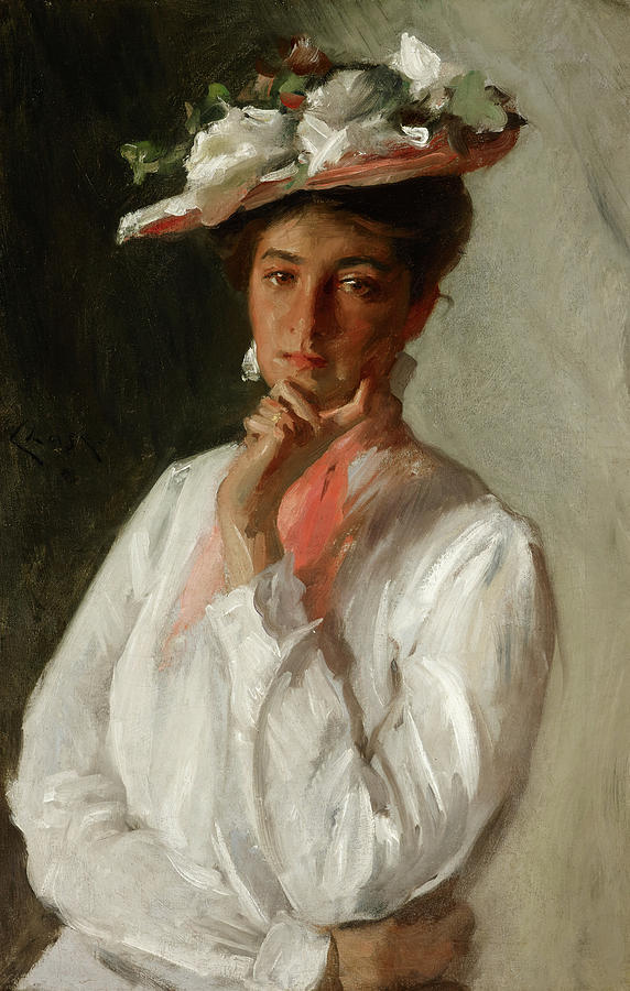 William Merritt Chase Painting - Woman in White #1 by William Merritt Chase