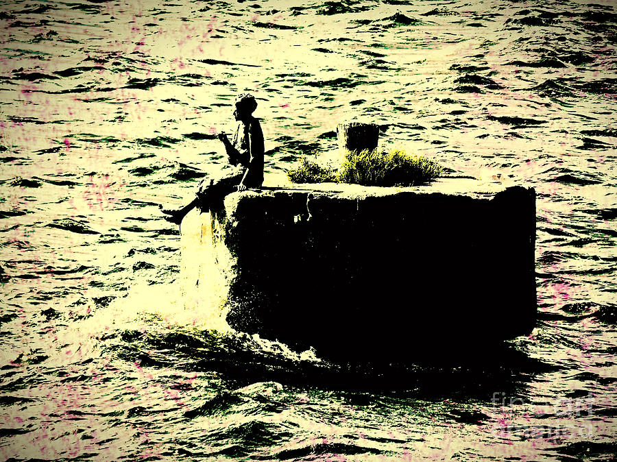 Woman on Rock by Jurgen Huibers Woman on Rock by Jurgen Huibers