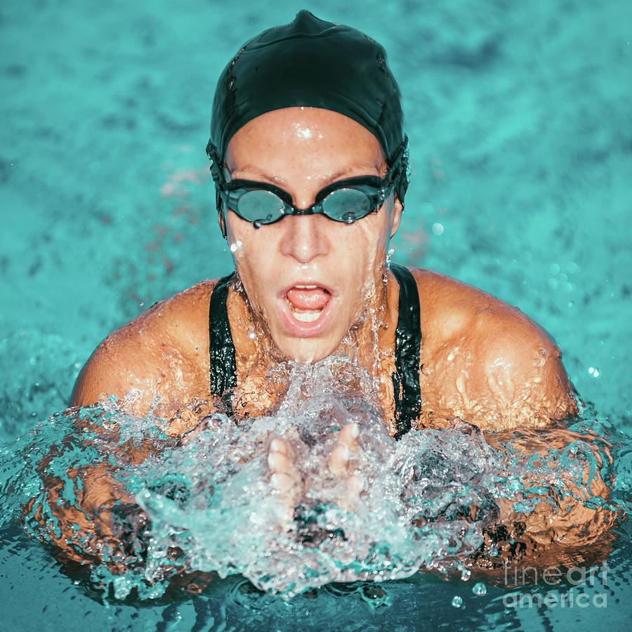 Woman Swimming Breaststroke #1 by Microgen Images/science Photo Library