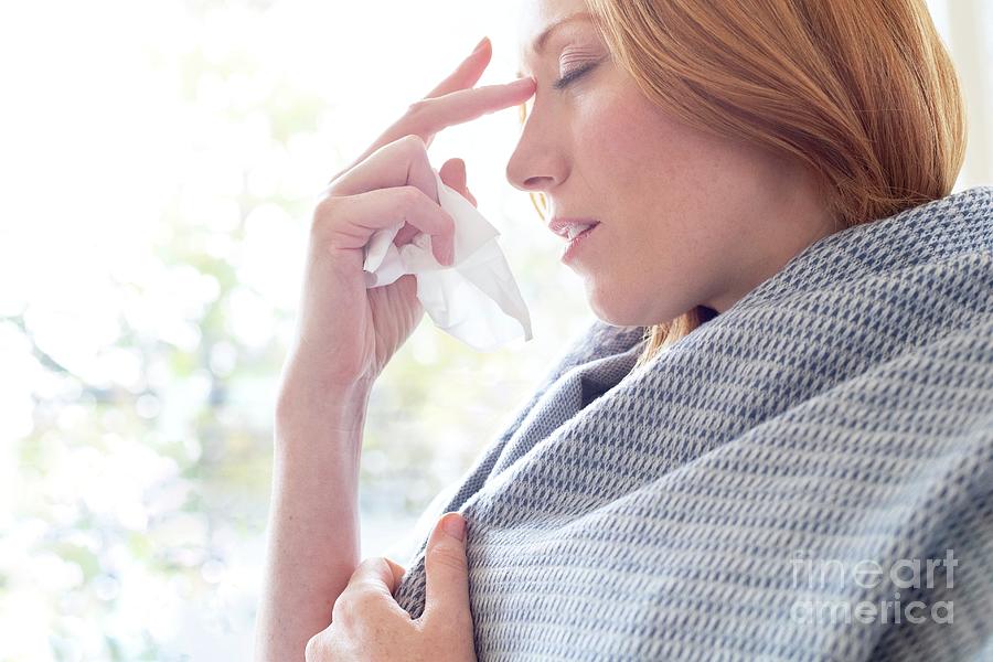Woman With A Cold #1 Photograph by Science Photo Library