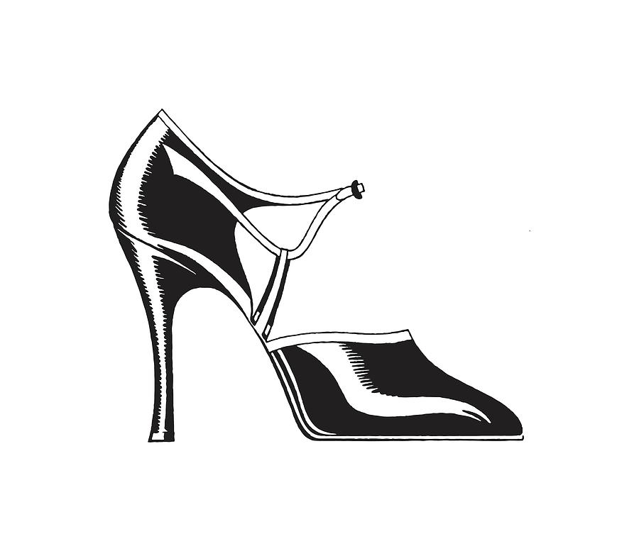 Woman's High Heel Shoe Drawing by CSA Images - Fine Art America