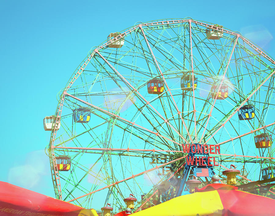 Ferris Wheel Photograph - Wonder Wheel #2 by Sonja Quintero