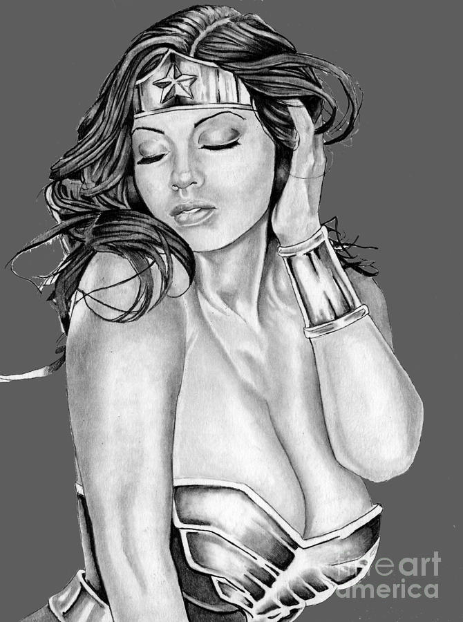 Wonder Woman #1 Drawing by Bill Richards