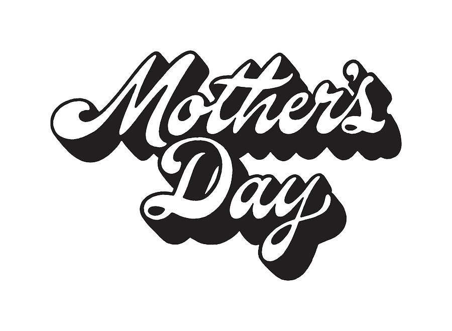 Word Mothers Day written in fancy cursive font Drawing by CSA Images ...