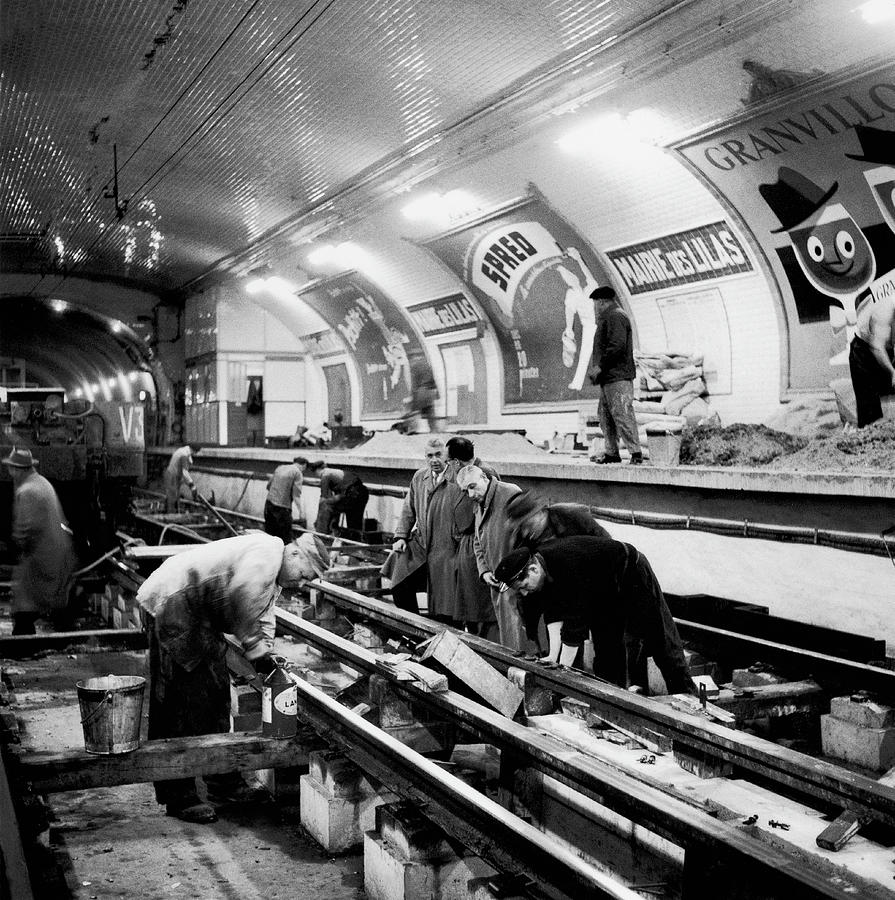 Works In The Paris Metro In 1955 #1 Photograph by Keystone-france