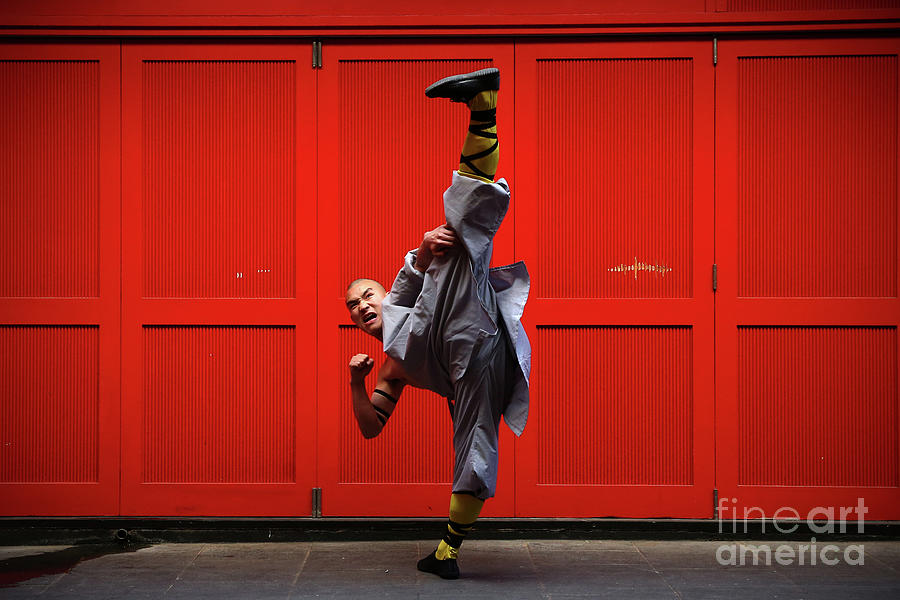 World Famous Shaolin Monks Come #1 Photograph by Carl Court