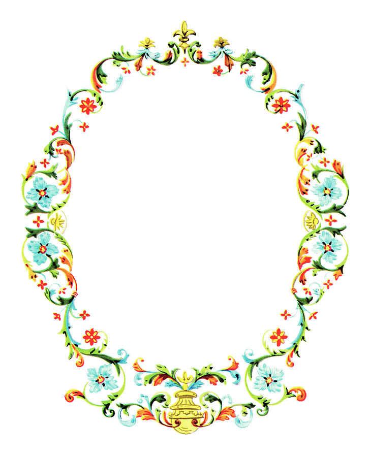 Spring Drawing - Wreath #1 by CSA Images