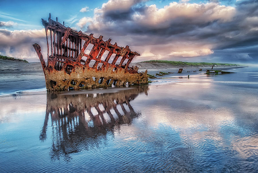 Wreckage of the Peter Iredale Photograph by Wade Aiken