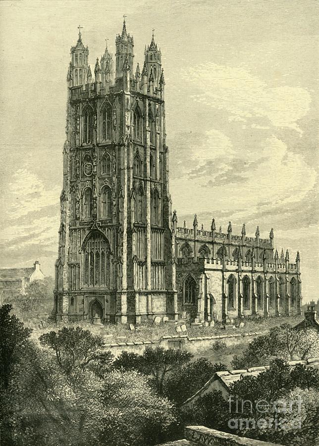 Wrexham Church #1 Drawing by Print Collector