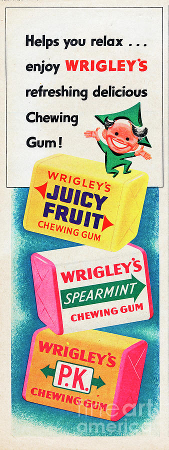 Wrigleys Chewing Gum #1 Photograph by Picture Post