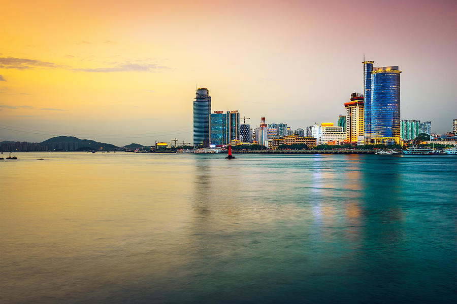 Xiamen, China Skyline At Twilight Photograph by Sean Pavone - Fine Art ...