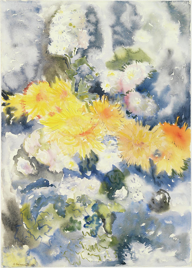 Charles Demuth Painting - Yellow and Blue. #1 by Charles Demuth