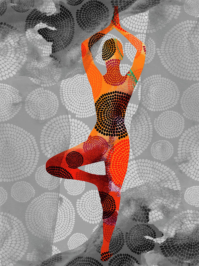 Sports Painting - Yoga Pose I #1 by Sisa Jasper