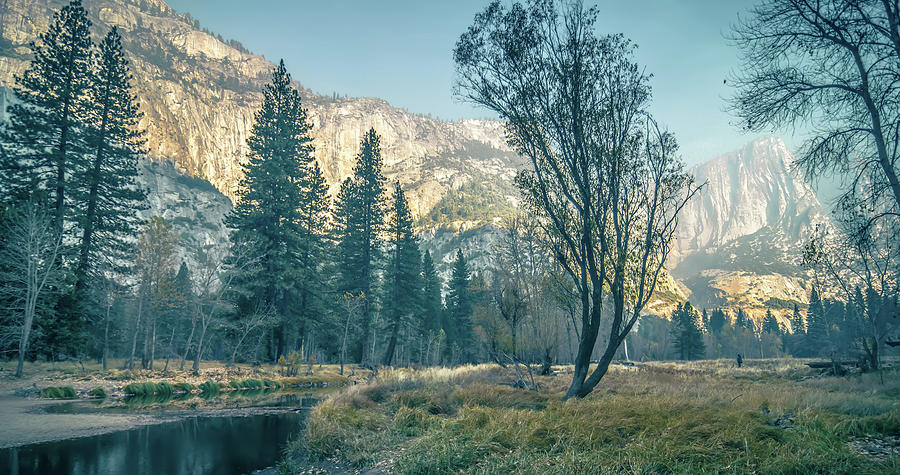 Yosemite Valley on sunny autumn morning #1 Photograph by Alex Grichenko