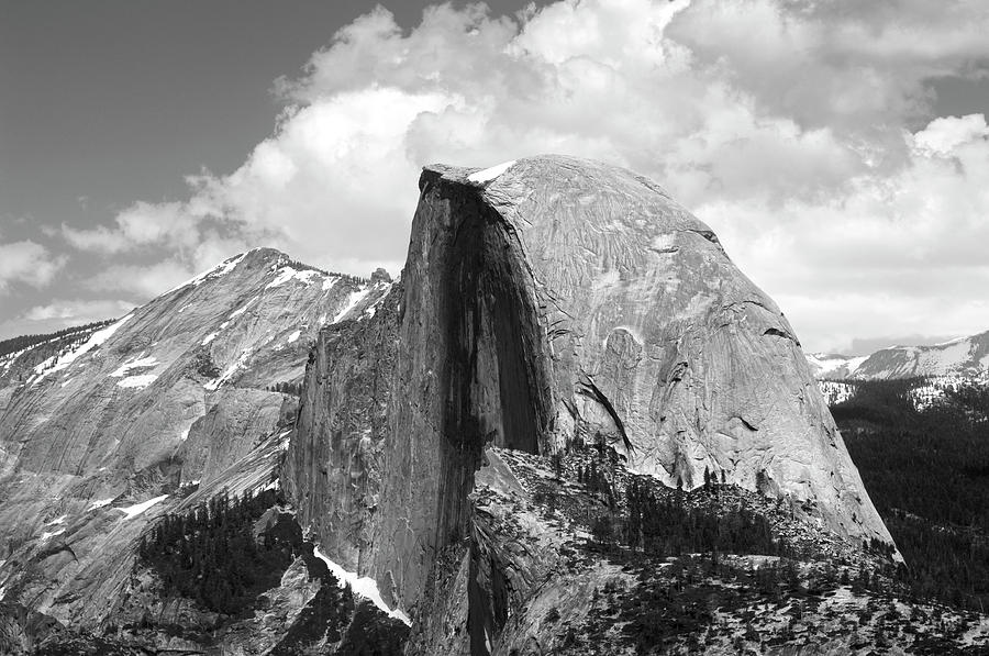 Yosemites Half Dome And Snow Covered #1 Photograph by Gomezdavid