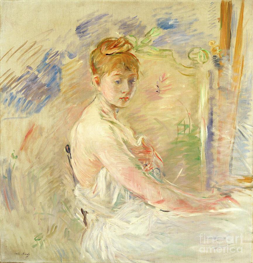 Young Girl Getting Up Painting by Berthe Morisot