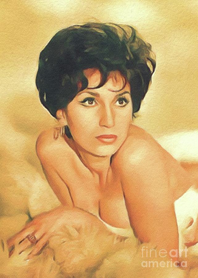 Yvonne Romain Vintage Actress Painting By Esoterica Art Agency Pixels