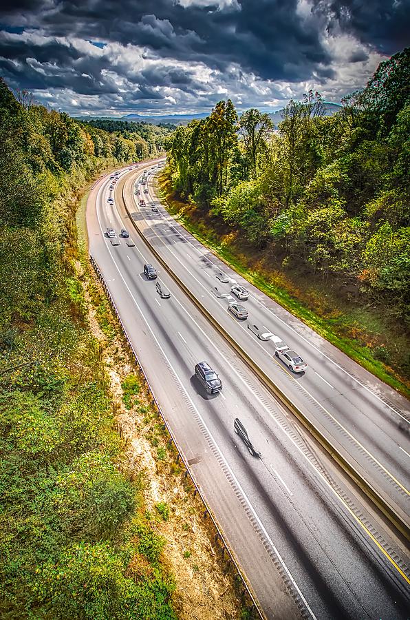 Aerial view of i-40 highway in north carolina from blue ridge pa #10 Photograph by Alex Grichenko
