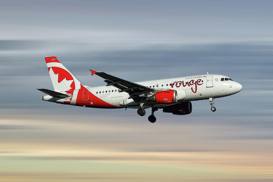Air Canada Mixed Media - Air Canada Rouge Airbus A319-114 #10 by Smart Aviation