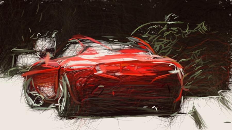 Alfa Romeo Disco Volante Touring Draw #11 Digital Art by CarsToon Concept