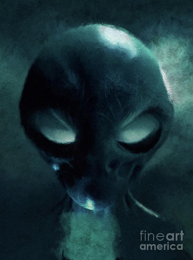 Alien #10 Painting by Esoterica Art Agency