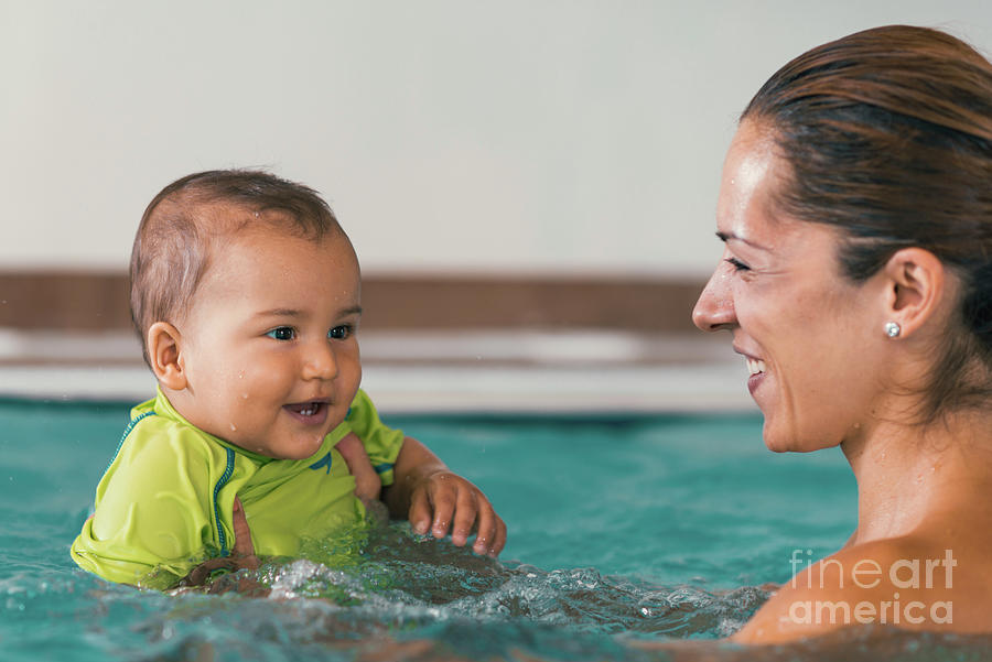 Baby Boy And Mother In Swimming Pool #10 Photograph by Microgen Images/science Photo Library