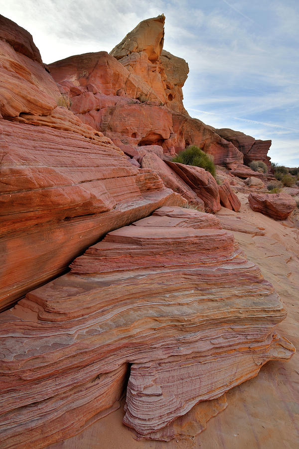 Bands of Color in Valley of Fire #10 Photograph by Ray Mathis