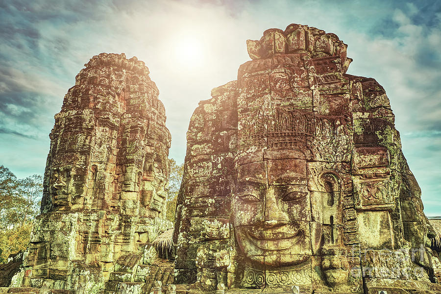 Bayon Temple Angkor Wat Unesco World Heritage Site Photograph