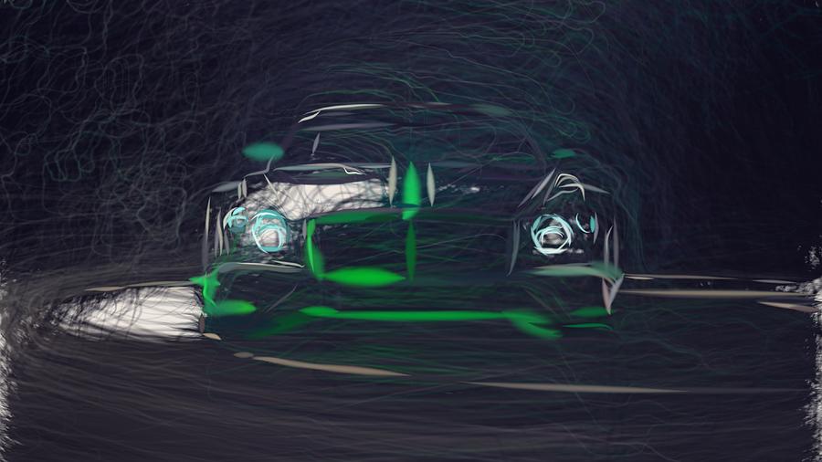 Bentley Continental GT3 Drawing #11 Digital Art by CarsToon Concept