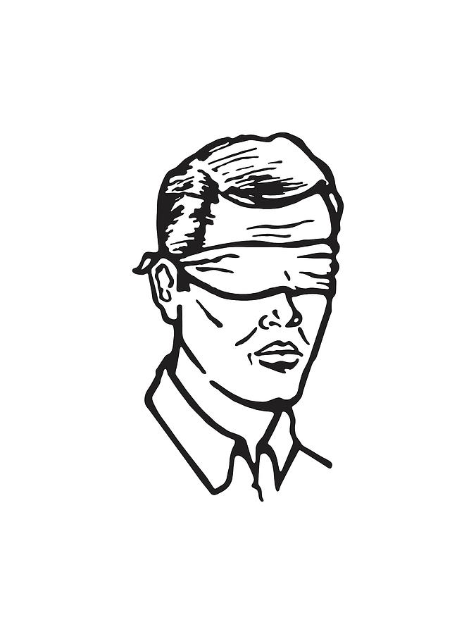 Blindfolded Man #10 Drawing by CSA Images - Pixels