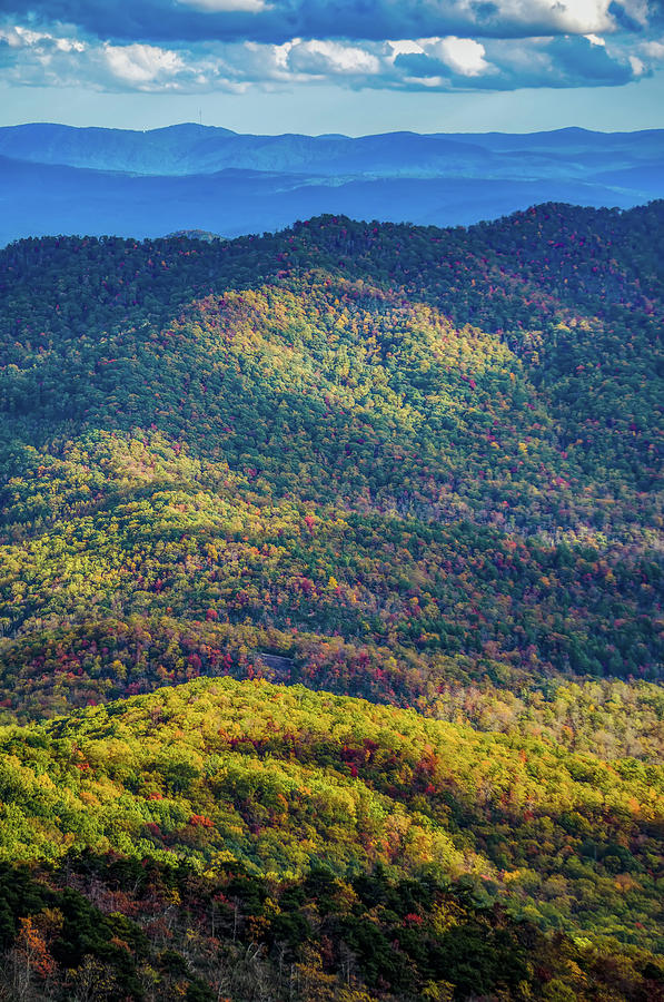 Blue Ridge And Smoky Mountains Changing Color In Fall #10 Photograph by Alex Grichenko