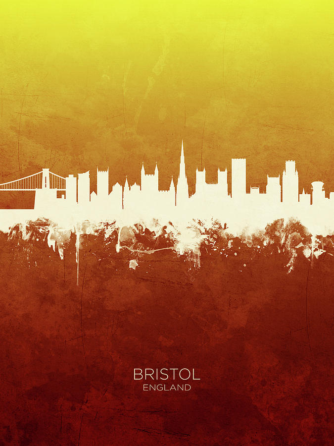 Bristol England Skyline #10 Digital Art by Michael Tompsett