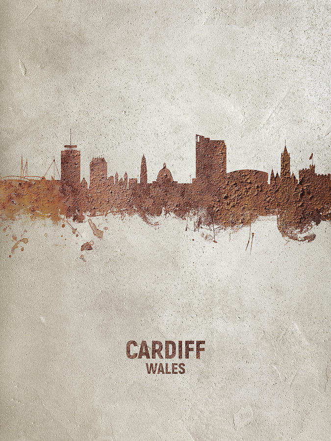Cardiff Wales Skyline #10 Digital Art by Michael Tompsett